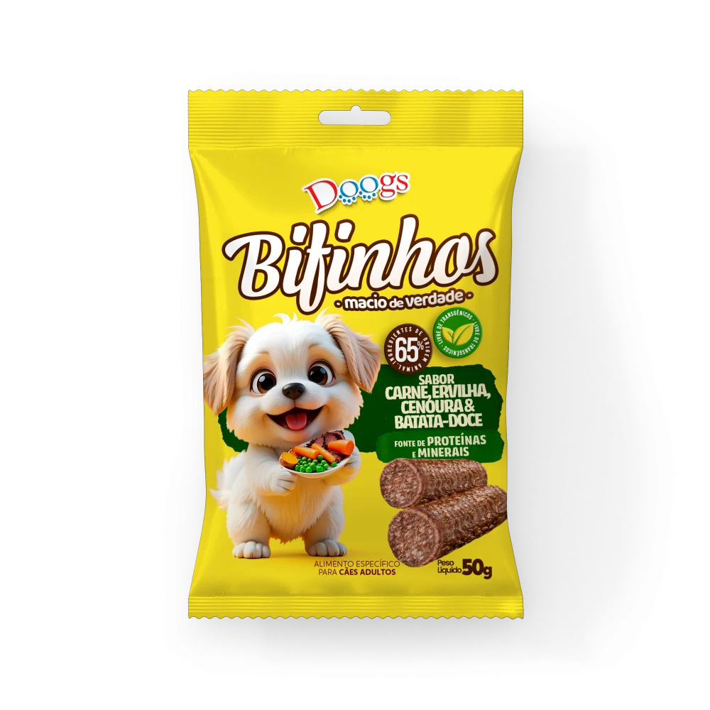 Bifinho sabor Carne & vegetais — pequenas raças Doogs 50 g