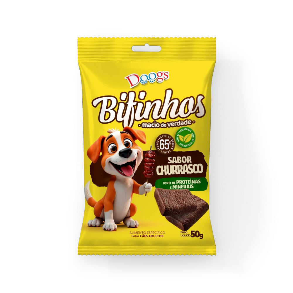 Bifinho sabor Churrasco Doogs, 50 g