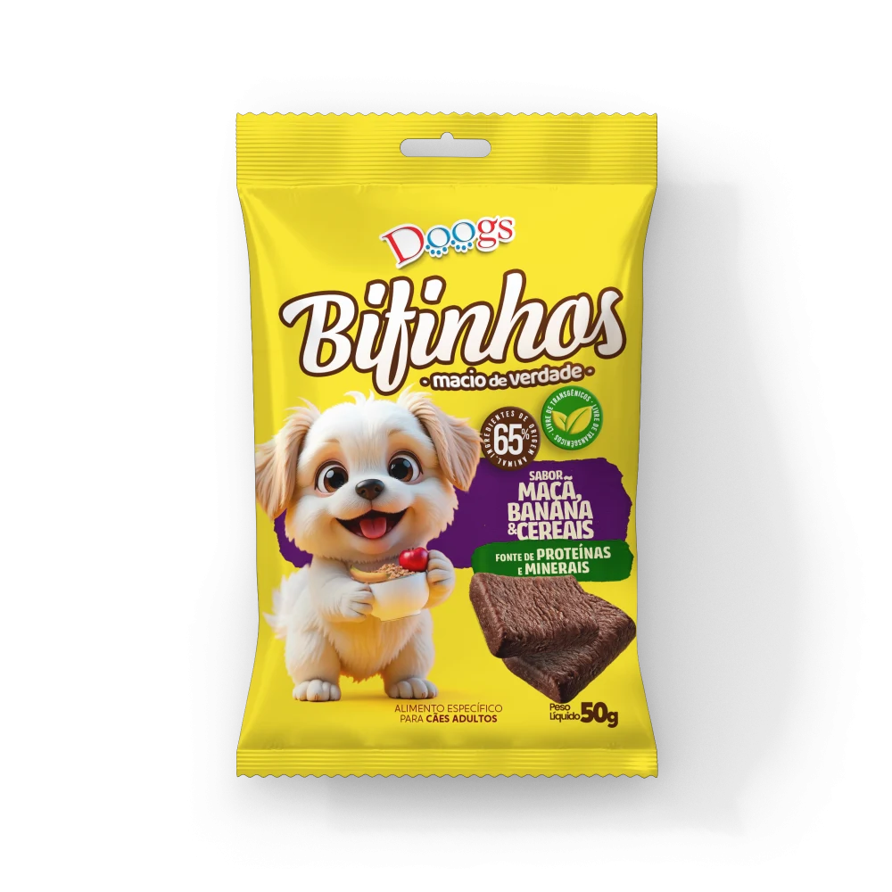 Bifinho sabor Maçã & cereais — pequenas raças Doogs 50 g