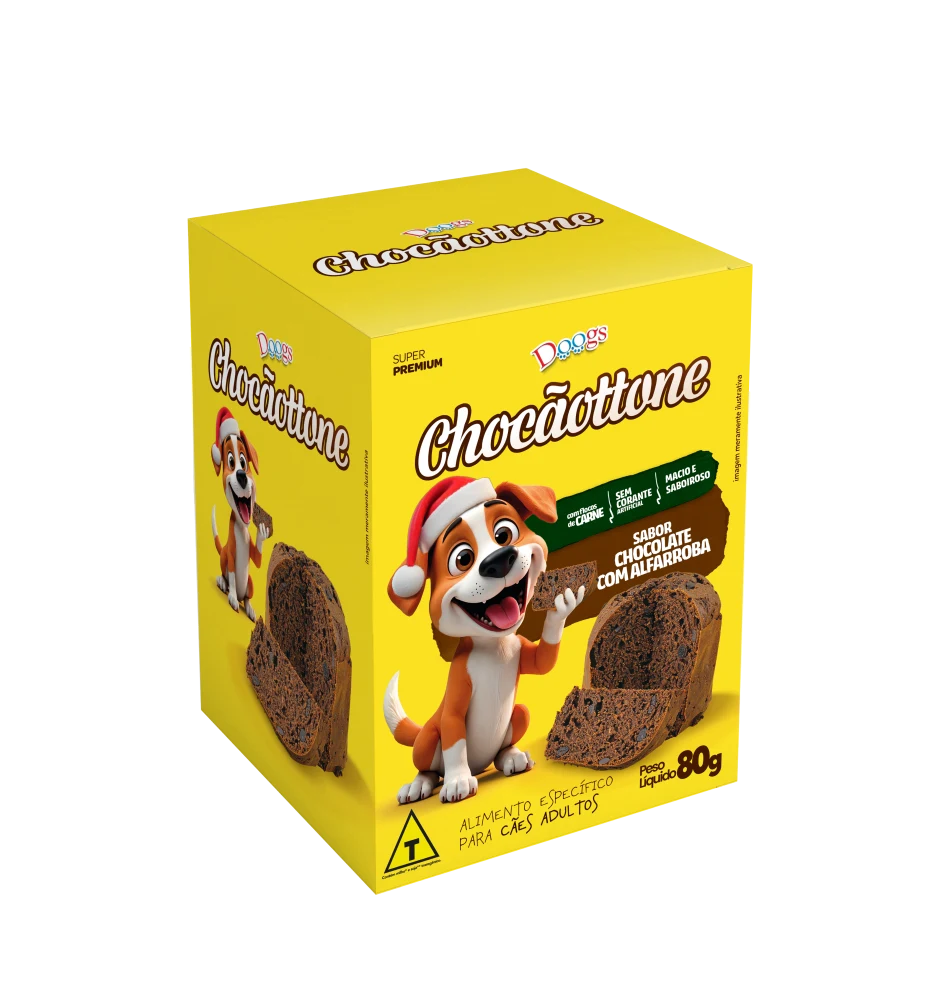 Chocãottone com alfarroba Doogs 80 g